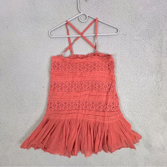 FREE PEOPLE WOMENS TUNIC RED LINED SIZE S P - Picture 9 of 9